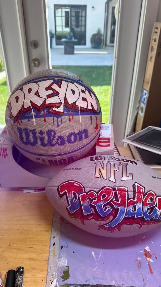 Custom graffiti basketball
